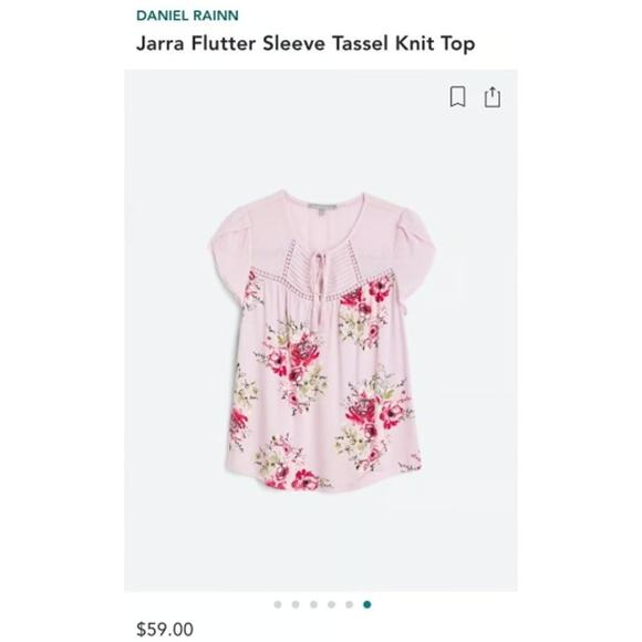Daniel Rainn (PXS) Jarra Flutter Sleeve Tassel Knit Top Stitch Fix Sheer Detail - Picture 2 of 11